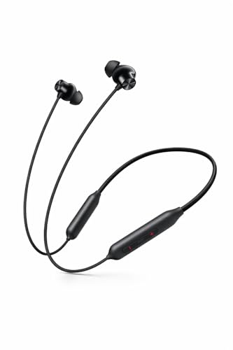 Image of Original for Oneplus Z2 ENC Bluetooth Wireless in Ear Neckband with Mic, Bombastic Bass, 10 Mins Charge - 38 Hrs Music, 13.6mm Driver, IP55 Dust & Water Resistant, Booming Black