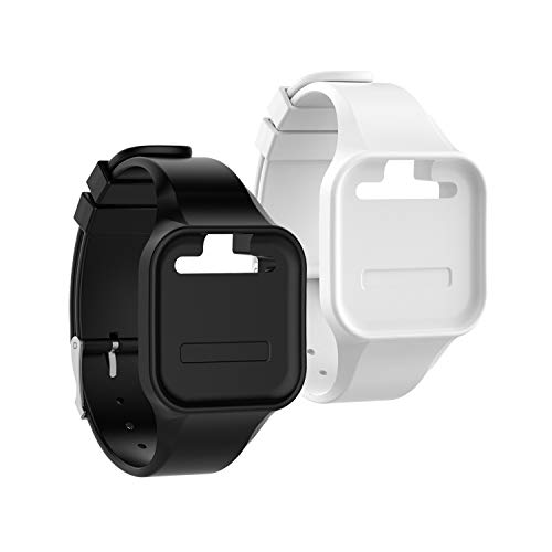 Chofit Wristband Compatible with Voice 2 Watch, Silicone Replacement Band Straps Watchbands Fit for Voice/Voice 2 Golf Watch (Black & White)