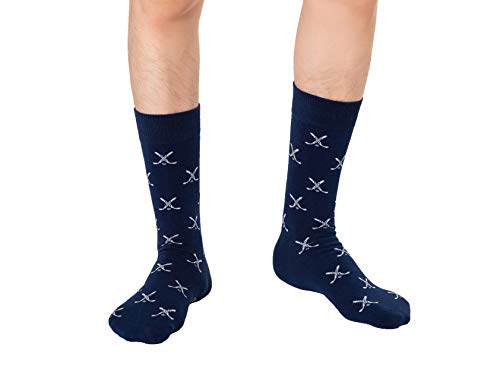 Ice Hockey Socks For Him | Fun Ice Hockey Player Socks Gift For Her | Happy Gift Socks Quirky Novelty Present For Dad | Socks For Him (Icehockeycross) #TOP5