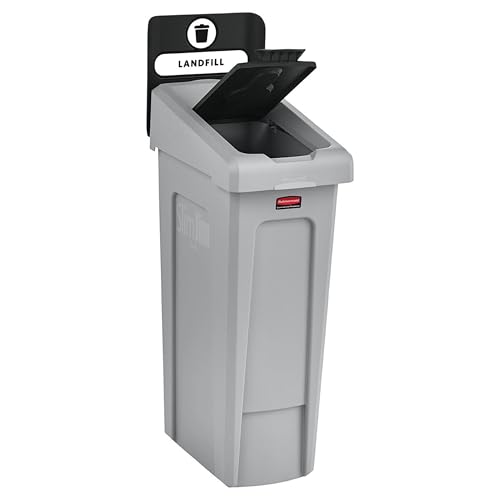 Image of Rubbermaid Commercial Products SLIM JIM Recycling Station 1-Stream Landfill Bin /Can /Kit /Station, 23 GAL, for Kitchens /Classrooms /Offices /Back of House /Higher Education /Commercial Facilities