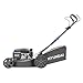 Hyundai 20” 51cm Self-Propelled Petrol Lawnmower, Powerful 196cc 4-Stroke Engine, 4-in-1 Mulch Bag Side & Rear Discharge, 60L Grass Box, Black Edition