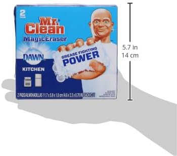 Mr. Clean Magic Eraser Kitchen with Dawn, Cleaning Pads with Durafoam, 2 Count