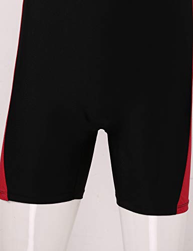 image for TSSOE Men Sports Wrestling Singlet Sleeveless Jumpsuit Patchwork Short