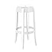 Kartell Charles Ghost sgabello h.75 cm Bianco lucido