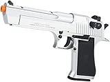 Evike Airsoft - Cybergun Magnum Research Licensed Semi/Full Auto Metal Airsoft DE CO2 Gas Blowback Airsoft Pistol by KWC (Color: Silver/Gun Only)