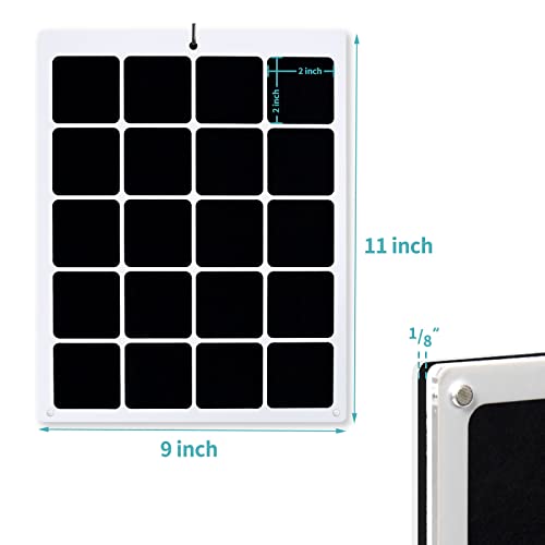 HIIMIEI Clear Acrylic Pin Collection Display Organizer, Dust-Free Table Top & Wall Pin Display Holder Board for Enamel Pin, Jewelry Pins, Pin Gift, Pin Enthusiast (9x11, 20 Grids)2