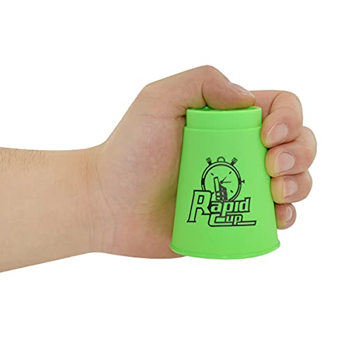 Erlsig 12 Pack Stacking Cups, M Size Quick Stack Cups Set Speed Training Game For Travel Party Challenge Competition, Green #TOP7