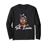 saint lucia girl disordinato chignon donne st. lucian pride maglia a manica