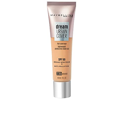 Maybelline New York, Base de Maquillaje con SPF50 y Antipolución, Dream Urban Cover, Tono: 235 Almond, 30 ml
