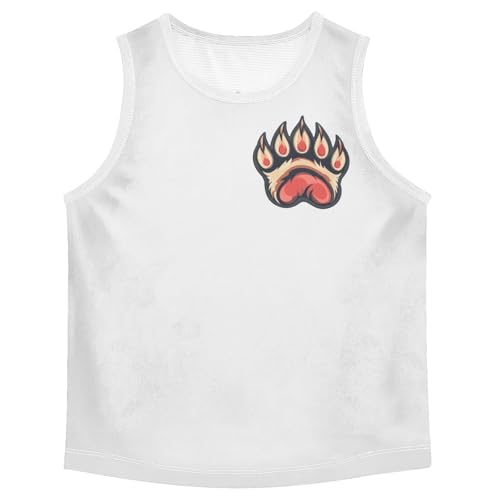 Boys Tank Top Shirts Cartoon Wolfs Paw Sleeveless T-Shirts Crew Neck for Kids Clothing Children