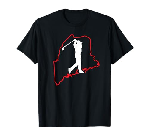 Maine Golfer Maine Map State Golf Player Golf Lover Golfing