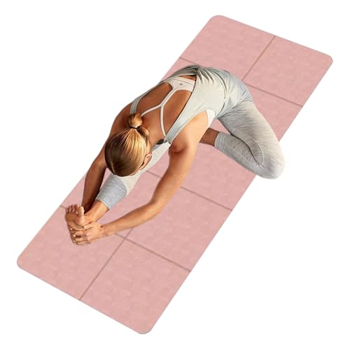 Resa yogamatta, packbar träningsmatta, bärbar stretchdyna, halkfri 6 mm golv hållbar, idealisk för , gym, utomhus, resor, 30 x 25 cm