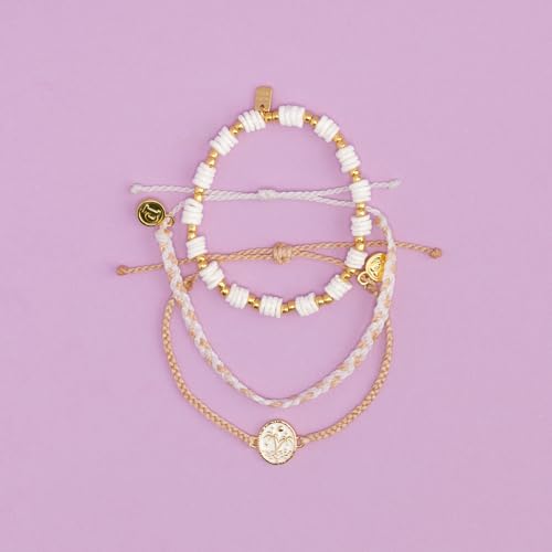 Pura Vida Bracelets Pack Puka Paradise Style Pack - 3-Piece Boho Bracelet Stack2