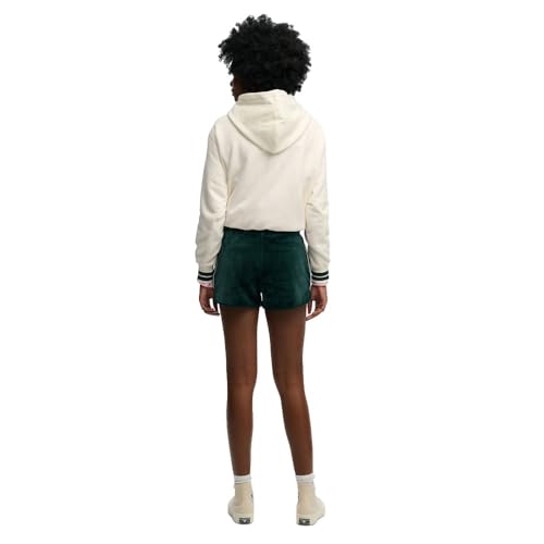 Superdry Country Club Velour Shorts Pantalones, Dark Pine Green, 44W Unisex Adulto
