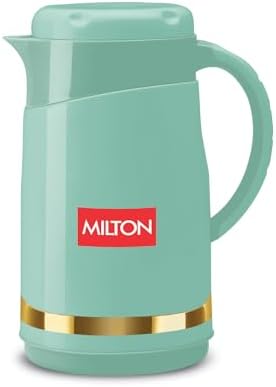 Milton Renova 1000 Water Jug, PU Insulated Inner Stainless Steel Hot & Cold Jug, BPA Free, Leak Proof, 1 Litre, Light Green, Ideal for Tea, Coffee, Water, Hot Beverages