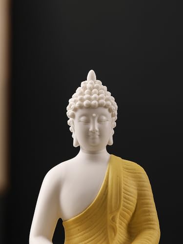 Estatua Buddha LED 8.7 pulg decoración interior cerámica miniatura 2