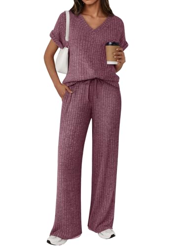 LILLUSORY Womens 2 Piece Lounge Sets 2026 Summer Vacation Outfits