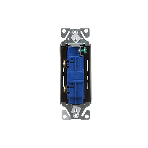 Image of Eaton 7501B 15-Amp 120 /277-volt Standard Grade Single Pole Decorator Switch with Back, Push and Side Wiring, Brown