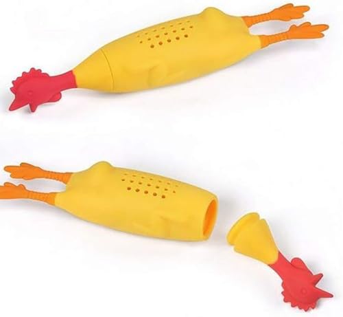 Norhogo Sacchetto di spezie in silicone per pollo urlante infusore in silicone per erbe gadget da cucina sacchetti per spezie erbe tè spezie contenitore per spezie giallo