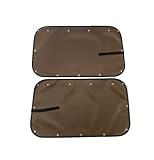 Generic Curtains Compatible with Peterbilt 379-389. Sleeper Window Curtains L+R. Window Covers. (Brown), P379V
