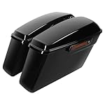 XTUNNHY-Vivid-Black-Hard-Saddle-Bags-wBlack-Latch-Fits-Models-ABS-Platice-Affordable-and-cost-effective