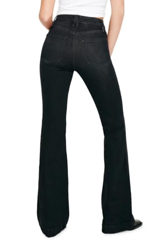 Good American Good Legs Flare Black Jean2
