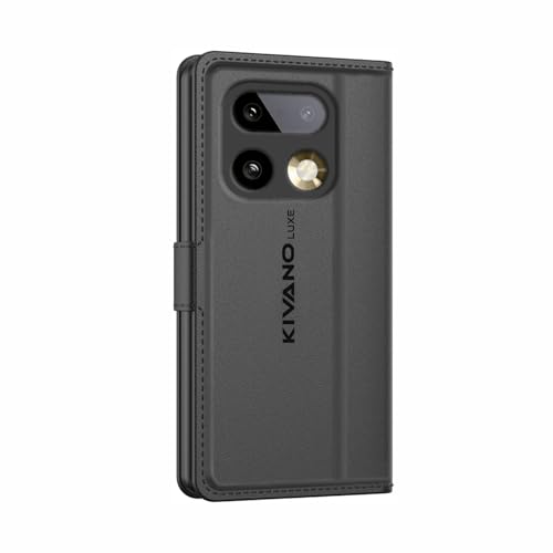 Image of KIVANO LUXE Compatible for Realme 16 Pro 5G Artisanal Leather Wallet Case with Card Holder for Men Women, Magnetic Flip Folio Cover with Stand RFID Blocking Cell