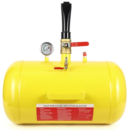 5 gal Air Tire Bead Seater, Tire Bead Blaster w/Pressure Gauge & Handle, 145PSI Tire Burst Inflation Sealer Seater, Blaster Tool Seating Tire Inflator