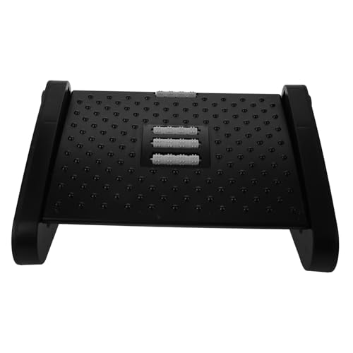 OSALADI Pedales De Pie De Masaje Oficina Debajo De La Reproducción del Pie del Escritorio Taburete Reposapiés Almohadilla Reposapiés Ajustable Ergonómico Descansar El Plastico Negro