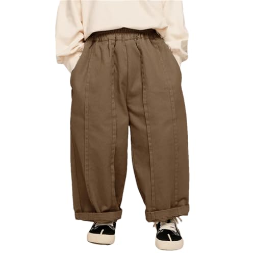 Dninmim Kids Solid Patchwork Trousers Boy Cotton Loose Casual Pants