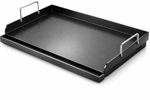 Utheer 25' x 16' Nano-Ceramic Nonstick Griddle for Gas & Charcoal Grills – Universal Flat Top with Grease Groove, Reinforced Ridges & High Sidewalls, Perfect for Healthy Cooking, Parties & Camping