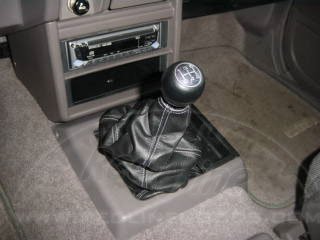 RedlineGoods Shift Boot - 2WD Compatible with Isuzu Rodeo 1991-95. Tailor Made - not Universal. Genuine top-Grade Italian Black Suede (Alcantara) with Blue Thread