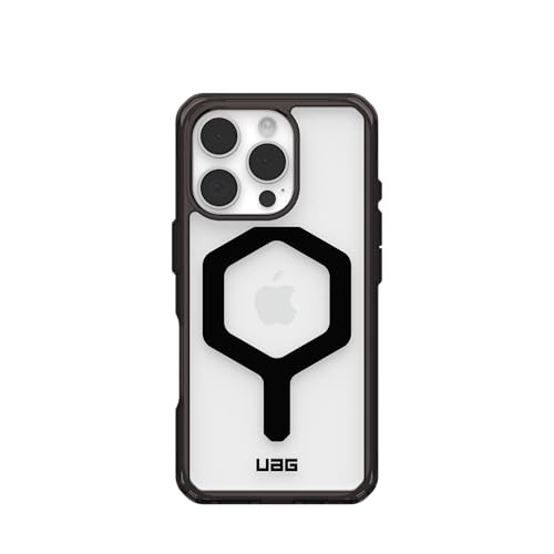Image of URBAN ARMOR GEAR UAG Designed for iPhone 16 Pro Case 6.3 inch Plyo - Compatible with MagSafe Charging Rugged Slim Anti-Yellowing Transparent Clear Shockproof Military Grade Protective Cover, Black /Black