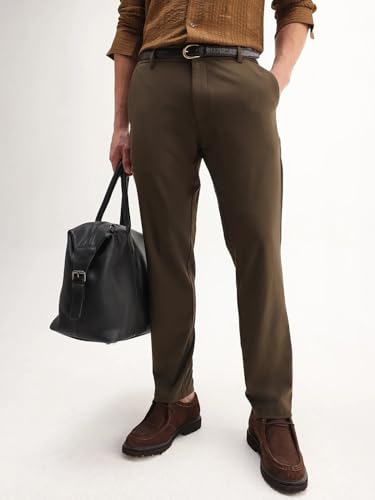 Image of Rare Rabbit Regular fit Plain Trouser