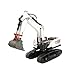 StrucToys RC Excavator for Adults, 1/14 Scale 22CH Alloy Metal Construction Truck with Interchangeable Attachments,Grabber,Claw,Drill