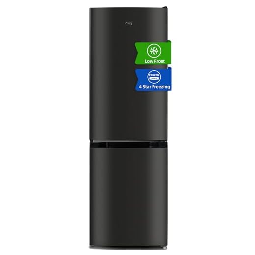 CHiQ FBM157L4EU, Fridge Freezer, Net Capacity 157L, 70/30, Width 48CM, Height 144CM, Black,Low Frost, Enegy Rated E, 39 dB, 12-Year Compressor Service