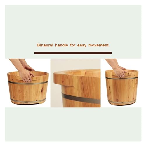 Tina de madera maciza para pies 42cm x 26cm miniatura 6