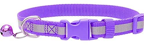 Woofy Reflective Safe Pets Collar with Bells Adjustable Length Puppy Collar Reflected Sot Nylon Collar for Puppy and Cat (10 MM, Purple) (B09D9RSPRR) Amazon Price History, Amazon Price Tracker