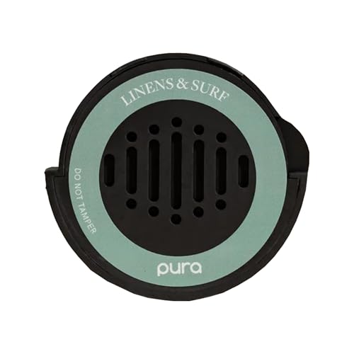 Pura Car Scent Refill - Fragrance for Pura Car Diffuser - Clean & Safe Luxury Diffuser Scent - Long-Lasting Fragrance for 30 Days of Aroma - Linens & Surf