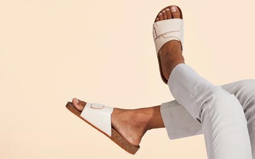 Image of Neeman's Cork Slides for Men | Sliders for Boys | Adjustable Strap Open Toe Chappal | Lightweight Comfortable Flexible Soft Cushioned Slides | Stylish & Fashionable