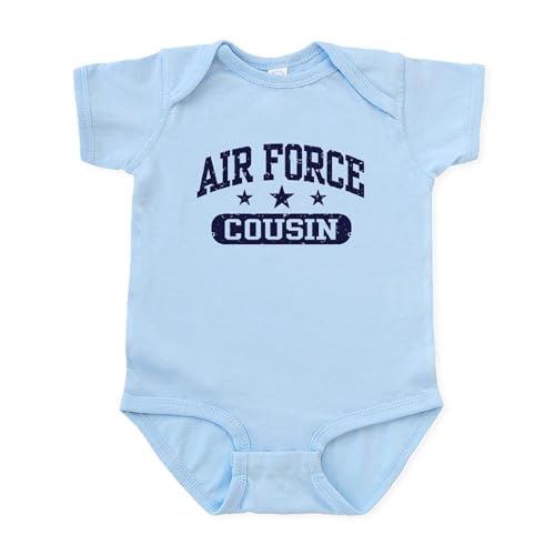 Cafepress 046099152093C1B Air Force Cousin Infant Bodysuit Infant Bodysuit Baby Romper Sky Blue cover