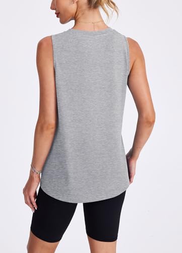 Image of Womens Workout Tank Tops Lightweight Sleeveless Shirts for Women Loose Fit Tops for Athletic Running Tennis Yoga