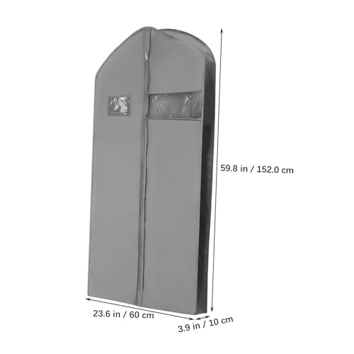 GLEAVI 2pcs Garment Bags for Hanging Clothes Sturdy Travel Suit Cover Capacity Multi-pack Clothing Storage for Dance Costumes Home Use Grey2