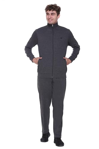 Image of GODFREY Zipper Track Suit For Man Winter Wear High Neck Cotton Tracksuit- Co ords For Men Regular Fit