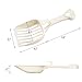 Depets Cat Litter Scoop, Litter Scoop with Wide Slats, Kitty Litter Scooper for Pine Pellets, Durable Plastic Litter Sifter Scoop - Designed for Easy Sifting, Milky White