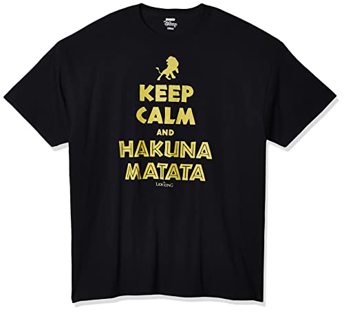T-Shirt Disney Lion King Simba pour homme coupe classique en coton noir
