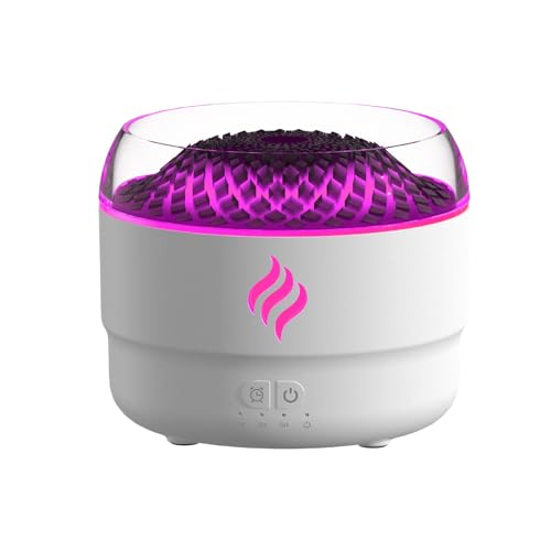 Humidificador de Dormitorio – Humidificador de Llama de Niebla fría, difusor de de aromaterapia, para Dormitorio, Cuarto de bebé, baño, sótano, Sala de Estar, Coche, Yoga, SPA, Hotel
