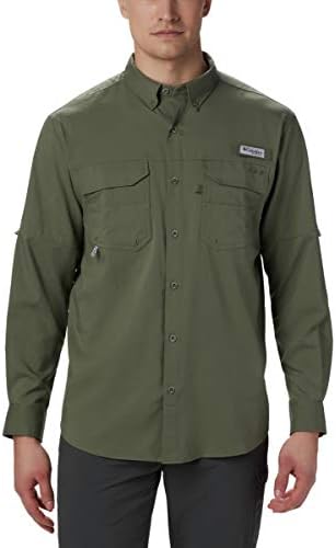 Columbia Men's Blood and Guts III Long Sleeve Woven Shirt, Cypress, X-Small
