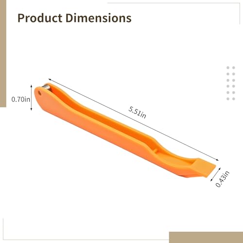Orange Handle Stained Glass Foiling Tool, 7/32 Inch Copper Roller for DIY Glass Art Projects, Soldering Tool