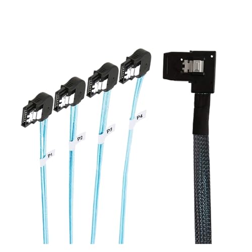 Cable interno S/A/S HD SFF-8087 a 4 SATA 7P 1.0 m miniatura 2